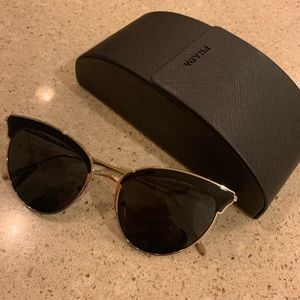 Prada Black/Gold Cat Eye Sunglasses
